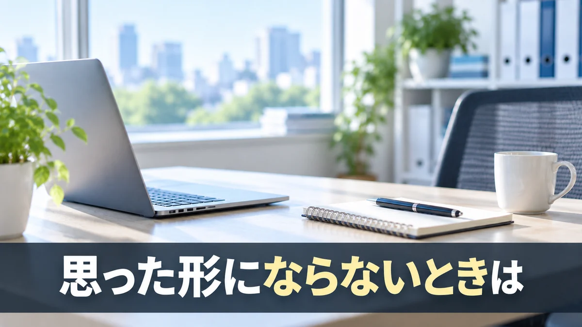 議事録が思った形にならないときの直し方を示すバナー